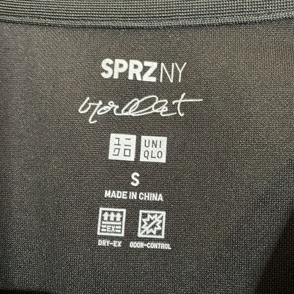 𝅺uniqlo Patterned SS Athletic Shirt Dry-Ex - Blk/Gray - S - Picture 7 of 8